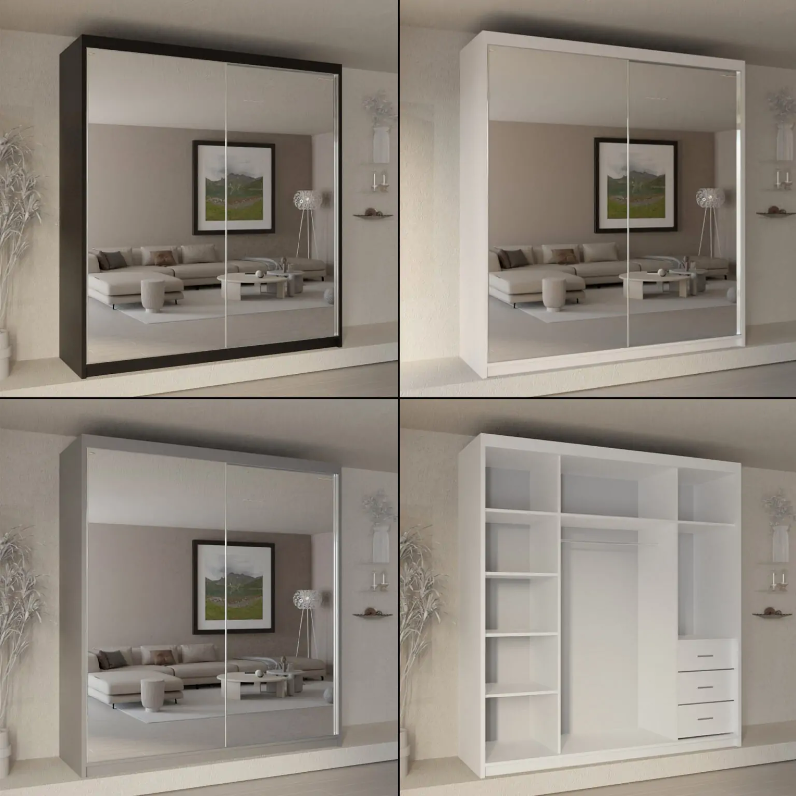 Queen Sliding Wardrobe