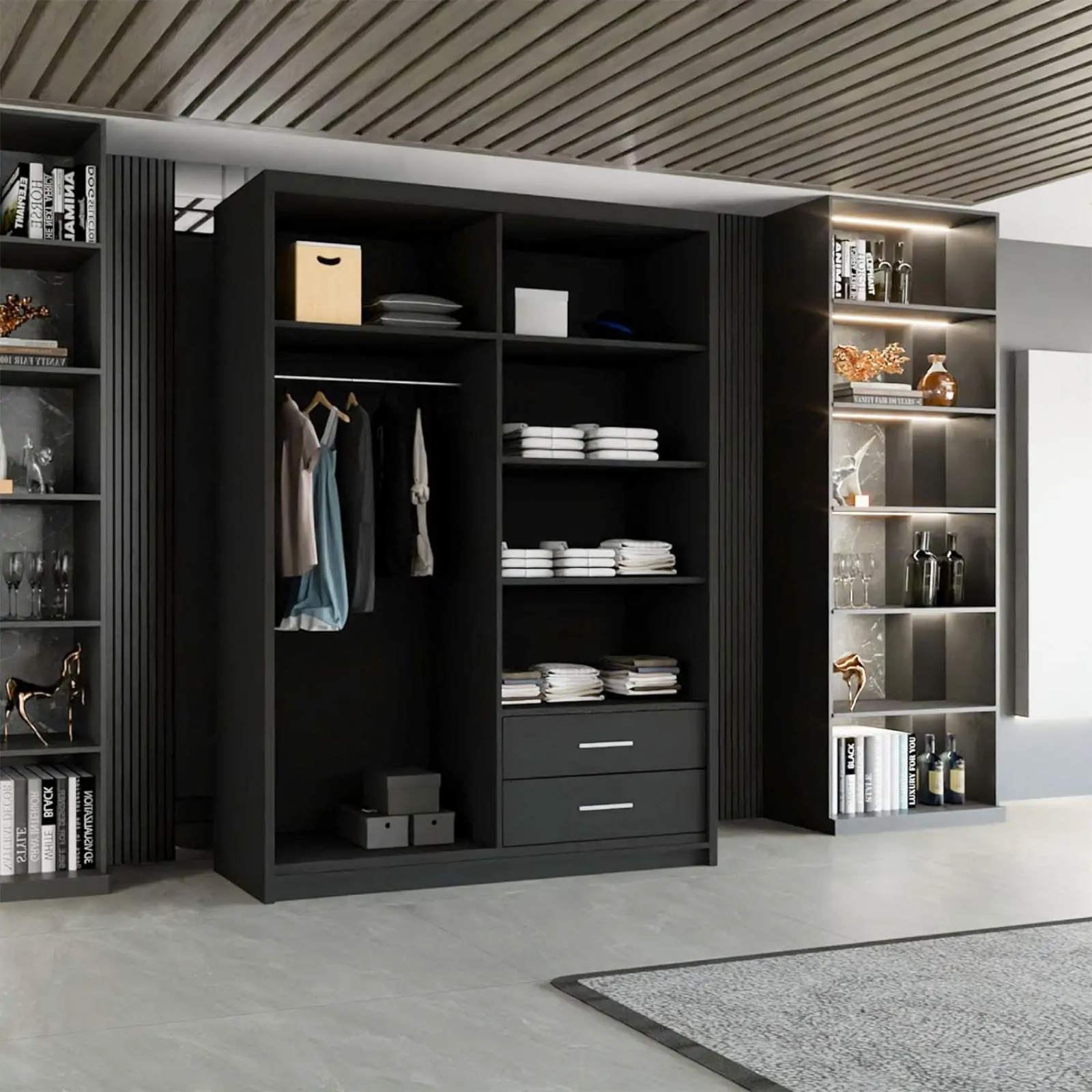 Manhattan High Gloss Sliding Wardrobe