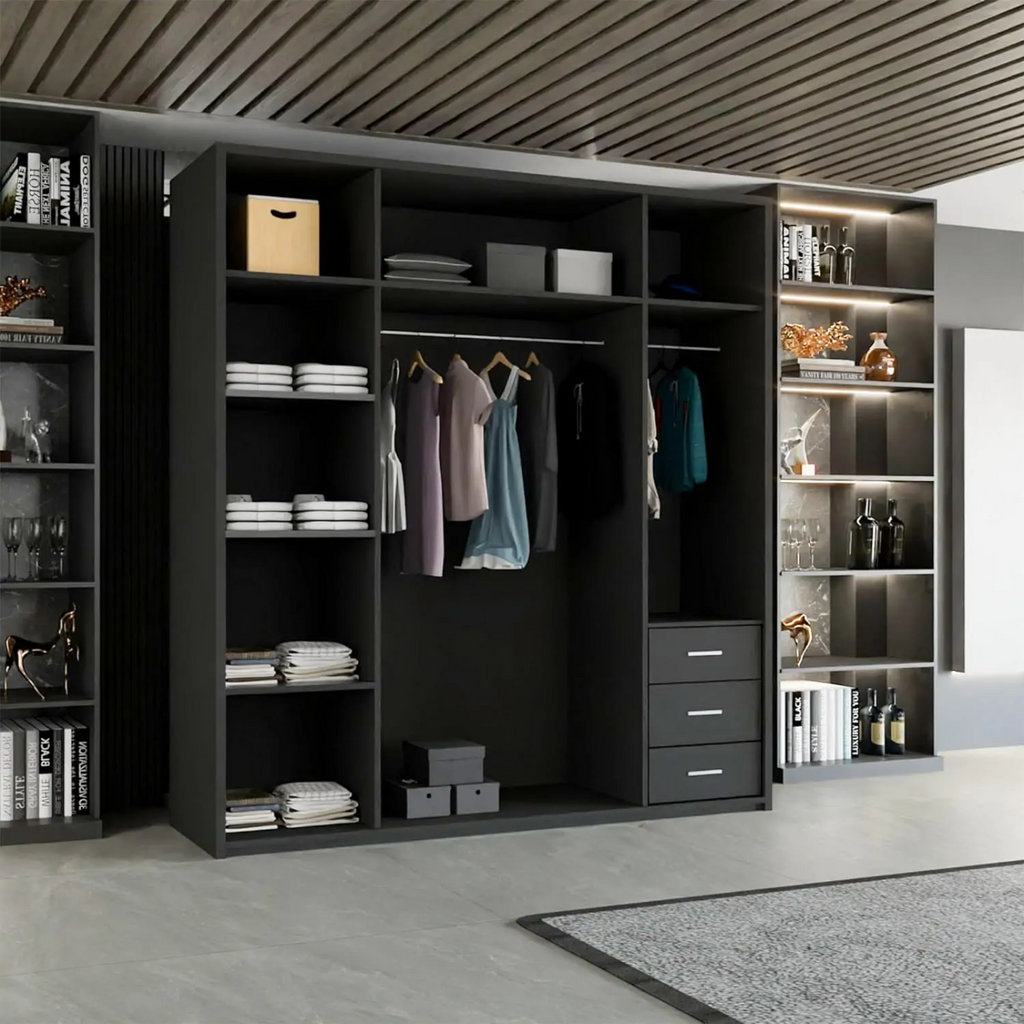Manhattan High Gloss Sliding Wardrobe