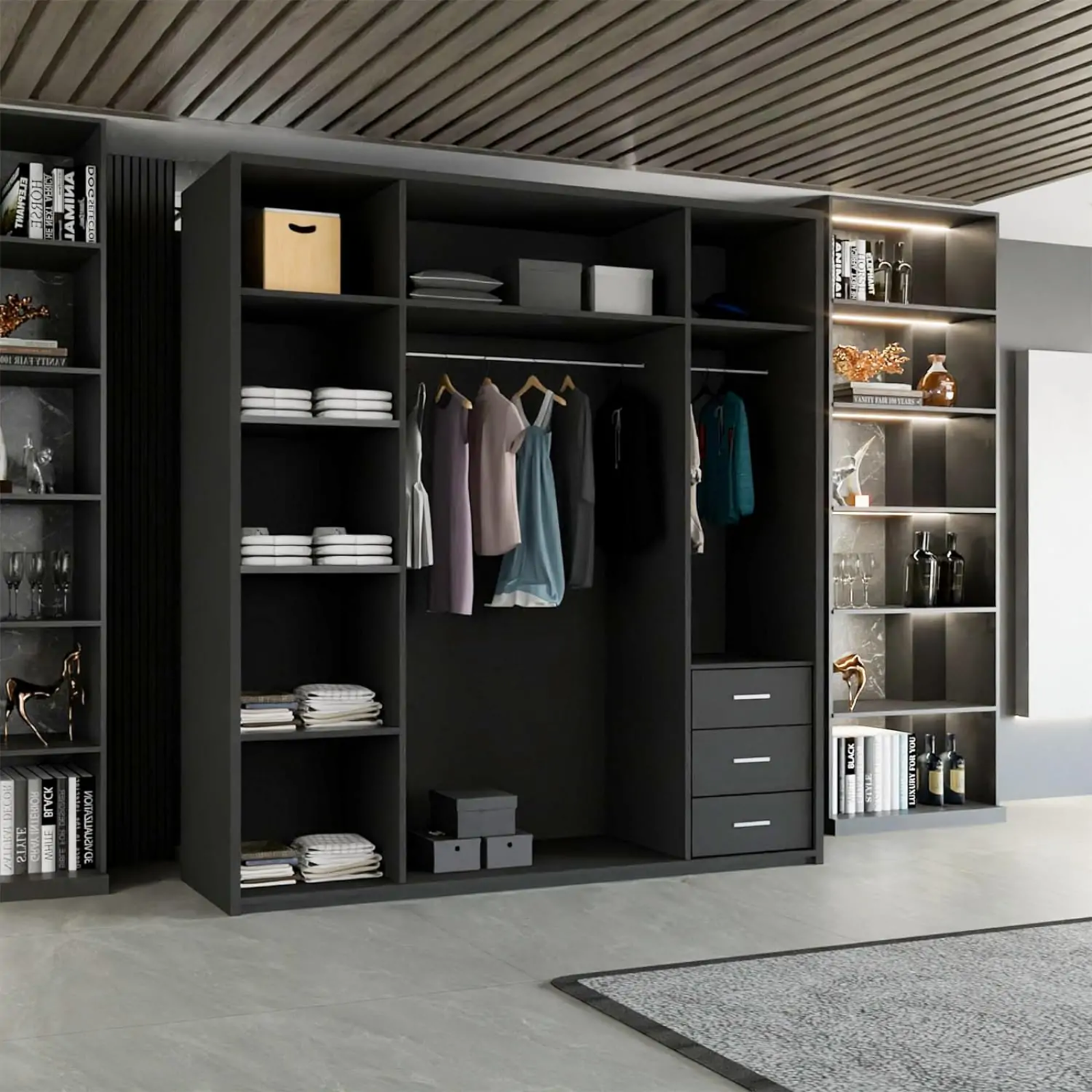 Manhattan High Gloss Sliding Wardrobe