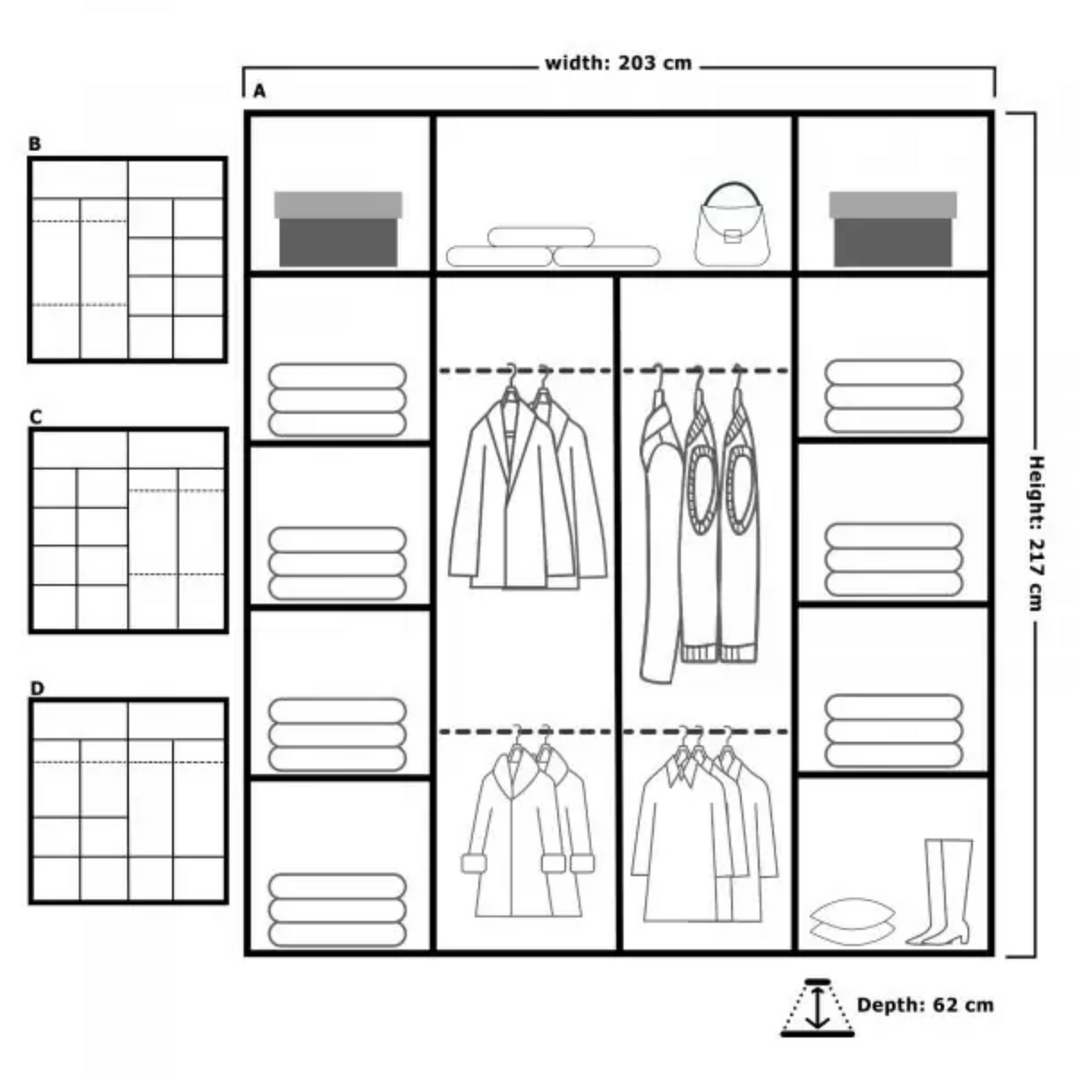 Moon Sliding Wardrobe