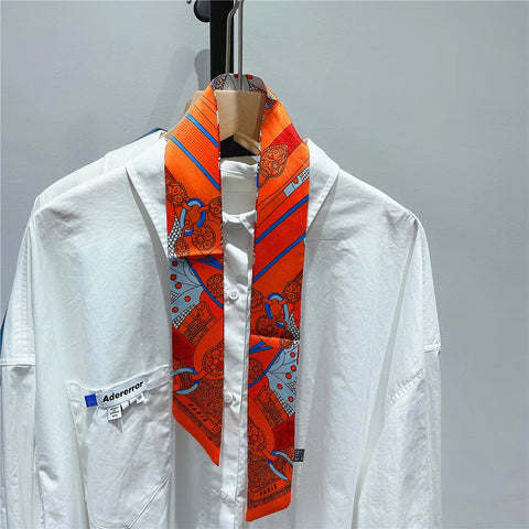 Saddle Print Summer Scarf Brand Design Women Skinny Bag Scarves