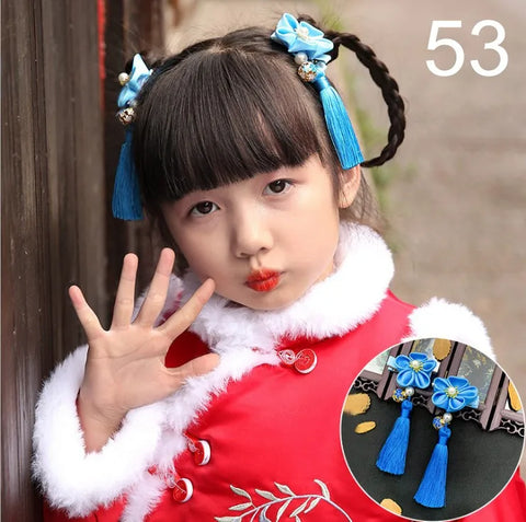 Chinese Hanfu Vintage Dress Headwear Long Tassels Hair Clip Noiva Jewelry