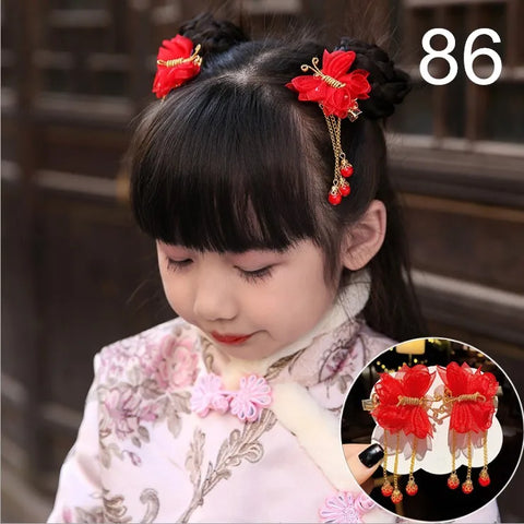Chinese Hanfu Vintage Dress Headwear Long Tassels Hair Clip Noiva Jewelry