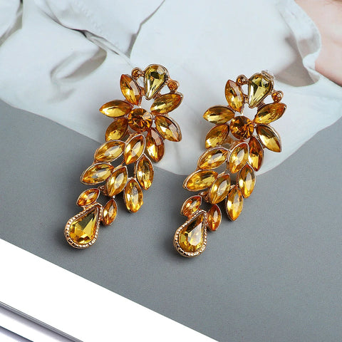 Fashion Metal Alloy Hollow Dangle Earrings For Women