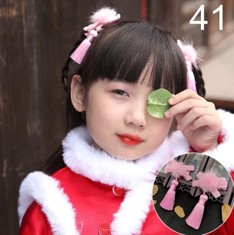 Chinese Hanfu Vintage Dress Headwear Long Tassels Hair Clip Noiva Jewelry