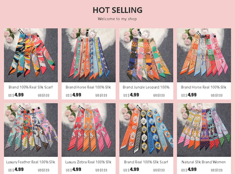 Saddle Print Summer Scarf Brand Design Women Skinny Bag Scarves