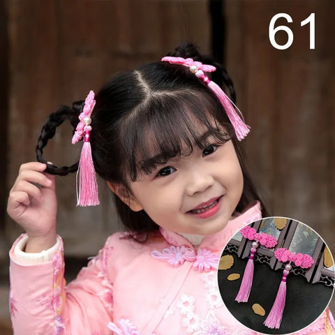 Chinese Hanfu Vintage Dress Headwear Long Tassels Hair Clip Noiva Jewelry