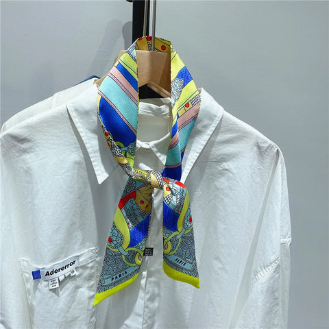 Saddle Print Summer Scarf Brand Design Women Skinny Bag Scarves