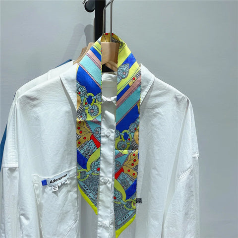 Saddle Print Summer Scarf Brand Design Women Skinny Bag Scarves