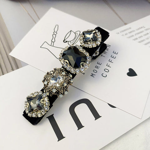 Retro French Hairpins Imitation Pearl Crystal Rhinestone Hair Clips