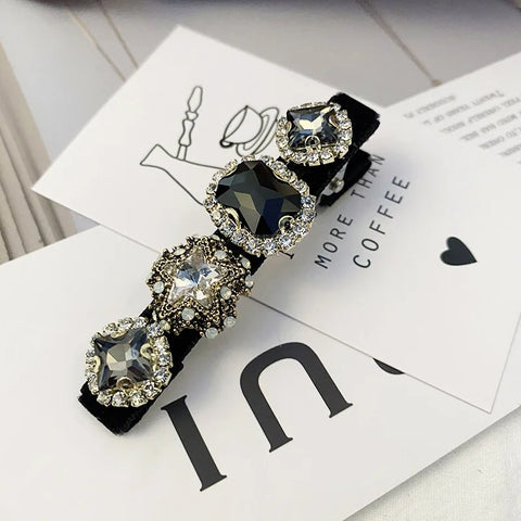 Retro French Hairpins Imitation Pearl Crystal Rhinestone Hair Clips