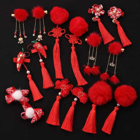 Chinese Hanfu Vintage Dress Headwear Long Tassels Hair Clip Noiva Jewelry