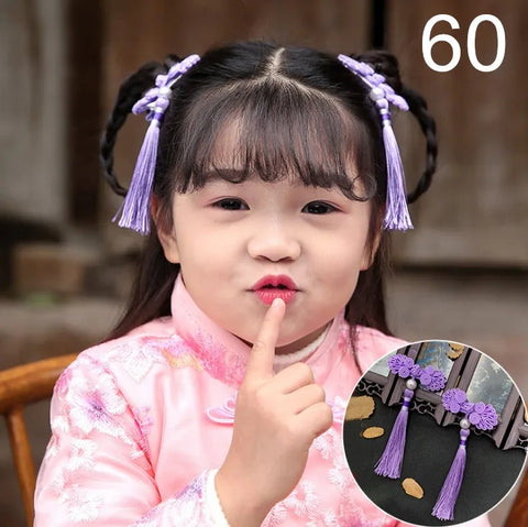 Chinese Hanfu Vintage Dress Headwear Long Tassels Hair Clip Noiva Jewelry