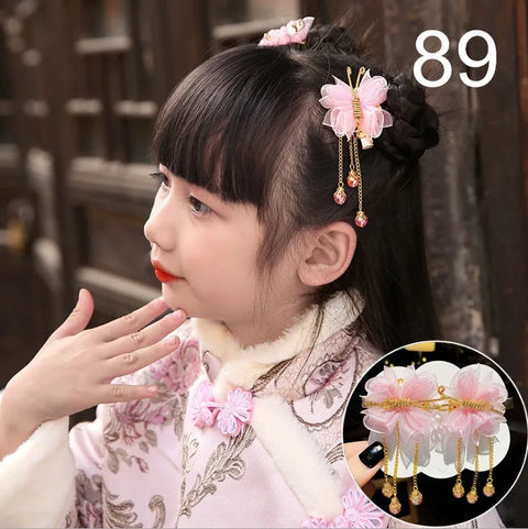 Chinese Hanfu Vintage Dress Headwear Long Tassels Hair Clip Noiva Jewelry