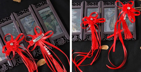 Chinese Hanfu Vintage Dress Headwear Long Tassels Hair Clip Noiva Jewelry