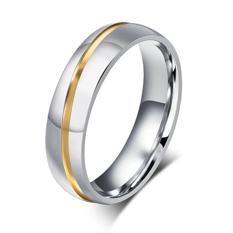 Vnox Wedding Rings for Women / Men 316l Stainless Steel Jewelry for 1 piece