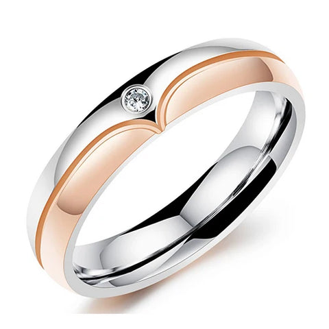 Wedding Rings for Men/Women CZ Couple Ring 316l Stainless Steel Engagement Jewelry