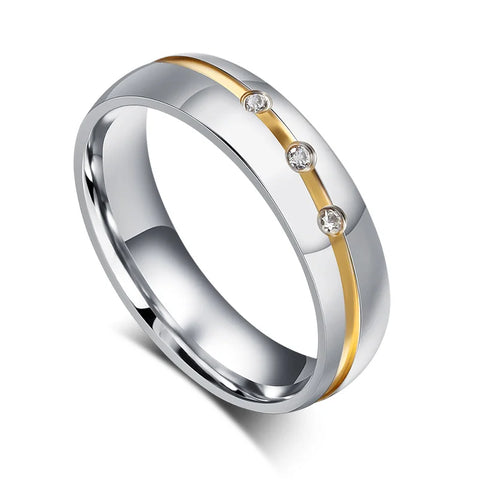 Vnox Wedding Rings for Women / Men 316l Stainless Steel Jewelry for 1 piece