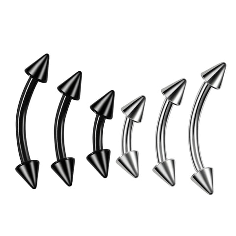 Titanium Epoxy Curved Barbells Eyebrow Rings Piercing Curved Bar Banana Eyebrow Ear piercing