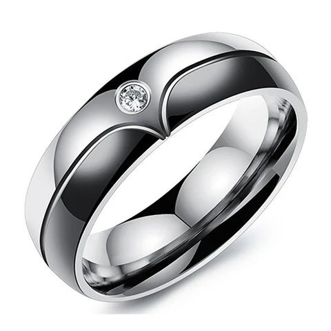 Wedding Rings for Men/Women CZ Couple Ring 316l Stainless Steel Engagement Jewelry