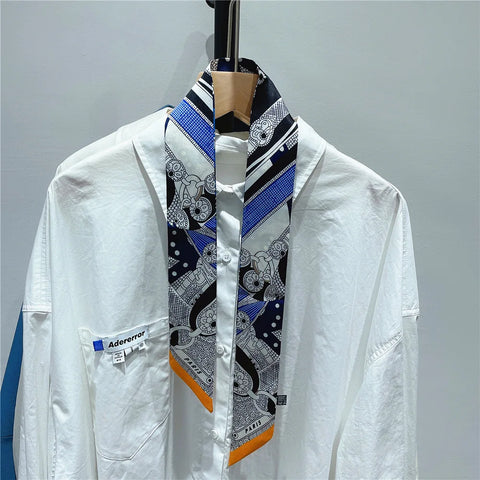 Saddle Print Summer Scarf Brand Design Women Skinny Bag Scarves