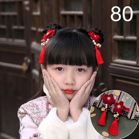 Chinese Hanfu Vintage Dress Headwear Long Tassels Hair Clip Noiva Jewelry