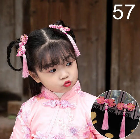 Chinese Hanfu Vintage Dress Headwear Long Tassels Hair Clip Noiva Jewelry