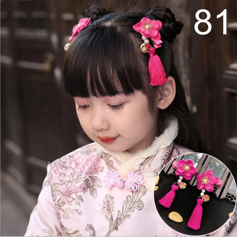 Chinese Hanfu Vintage Dress Headwear Long Tassels Hair Clip Noiva Jewelry