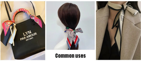 Saddle Print Summer Scarf Brand Design Women Skinny Bag Scarves