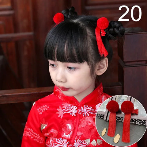 Chinese Hanfu Vintage Dress Headwear Long Tassels Hair Clip Noiva Jewelry