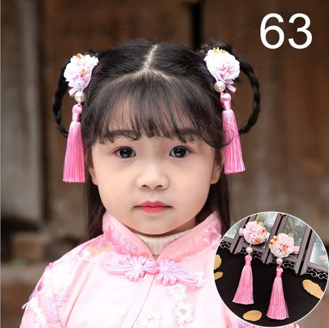 Chinese Hanfu Vintage Dress Headwear Long Tassels Hair Clip Noiva Jewelry