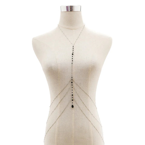 Simple Style Chain Necklace Sequins Belly Body Chain