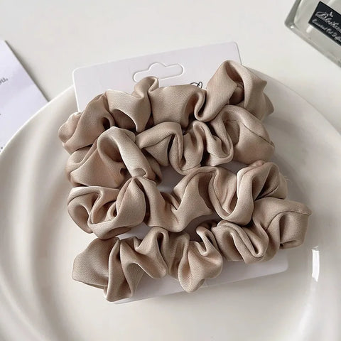 Elegant Satin Hair Scrunchies for Women Softer Than Elastic Bands Hair Rope Ponytail