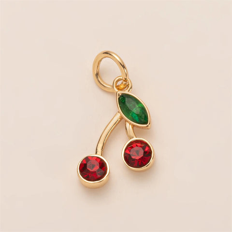 DIY zirconium inlaid gourmet sports pendant with gold plating and color retention