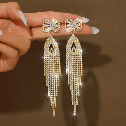 Super Sparkling Bride Wedding Earrings
