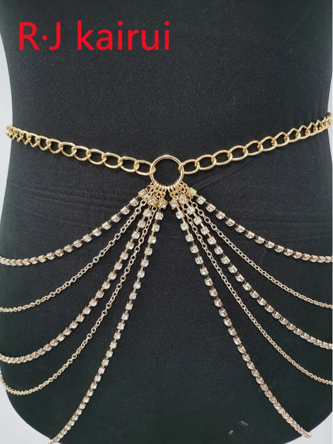 Sexy Rhienstone Waist Belly Chains Fashion Style Waist Belly Chains