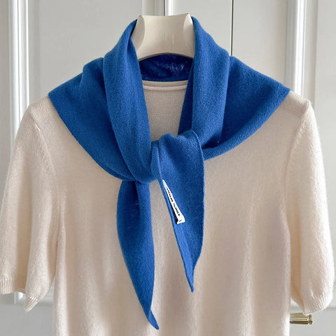 Triangle Scarf 100% Wool Triangular Scarves Women Headscarf