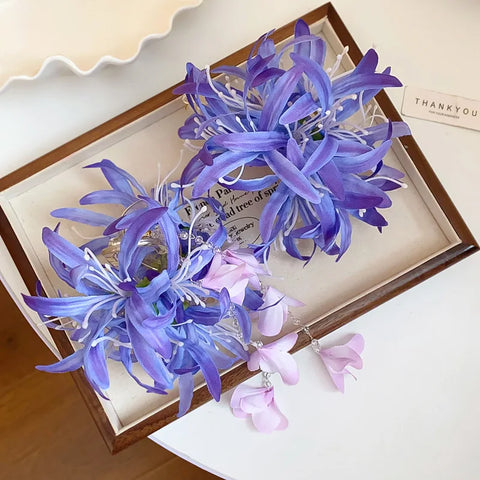 Long Tassel Shark Clip Dedicate Retro Crystal Acrylic Hairgrips