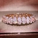 Sterling Silver Original Zircon Oval Fashion Ring for Women Gift Engagement Wedding Luxury