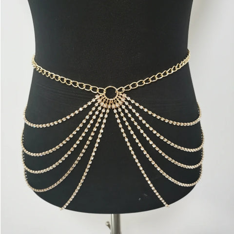 Sexy Rhienstone Waist Belly Chains Fashion Style Waist Belly Chains