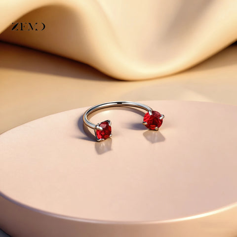 Titanium Steel Horseshoe Nose Rings Double CZ Crystal Screw Septum Rings Helix