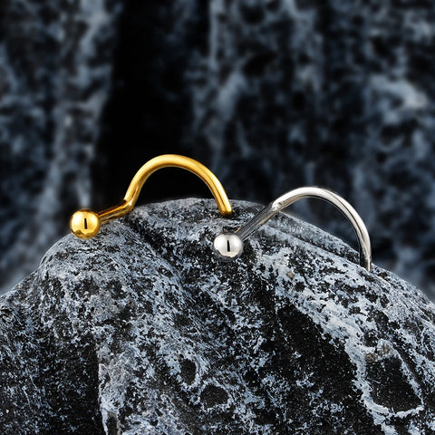 Titanium 20G Nose Stud Ring Hypoallergenic CZ/Ball/Heart/Star Nose Piercing