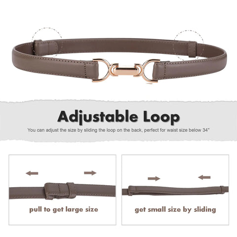 Waist Thin Decorative Fashion Buckle Adjustable Thin Belt For Suit Coat Dress