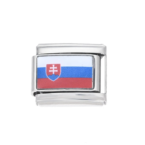 Colorful World Flag Italian Charm Links