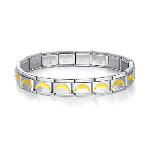 Women's 9mm Itanlian Elastic Star Heart Butterfly Charm Fashion Bracelet