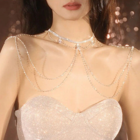 Sexy Elegant Rhinestone Shoulder Chain for Women