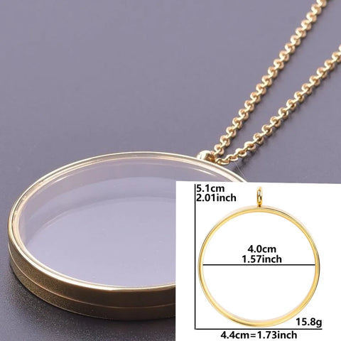 Round Living Memory Photo Relicario Locket Pendant Floating Charms Picture Necklaces