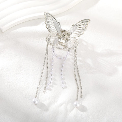AWAYTR Butterfly Pearl Tassel Shark Crab Clips Girls Hairpin Hair Accessories