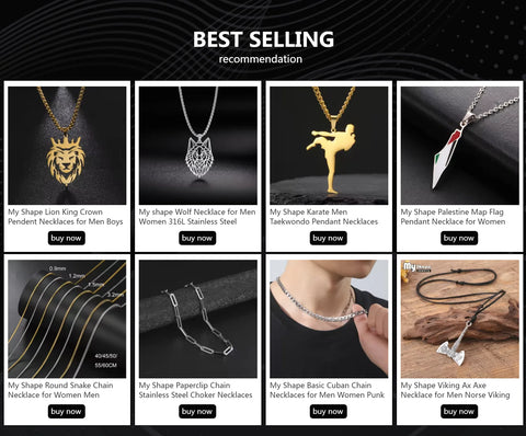 Punk Lion Head Pendant Necklace for Women Men Rock Hip Hop Animal Charms Choker